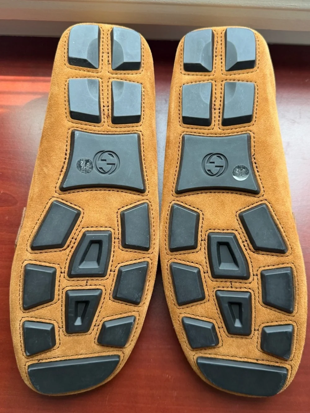 Gucci Men’s Tan Suede GG Horsebit Loafers - Picture 2 of 2